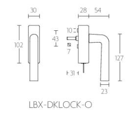 Formani 1503D113NMXX1H BASICS LB10H-DKLOCK-O bukó-nyíló vasalat, zárható jobbkezes matt fekete