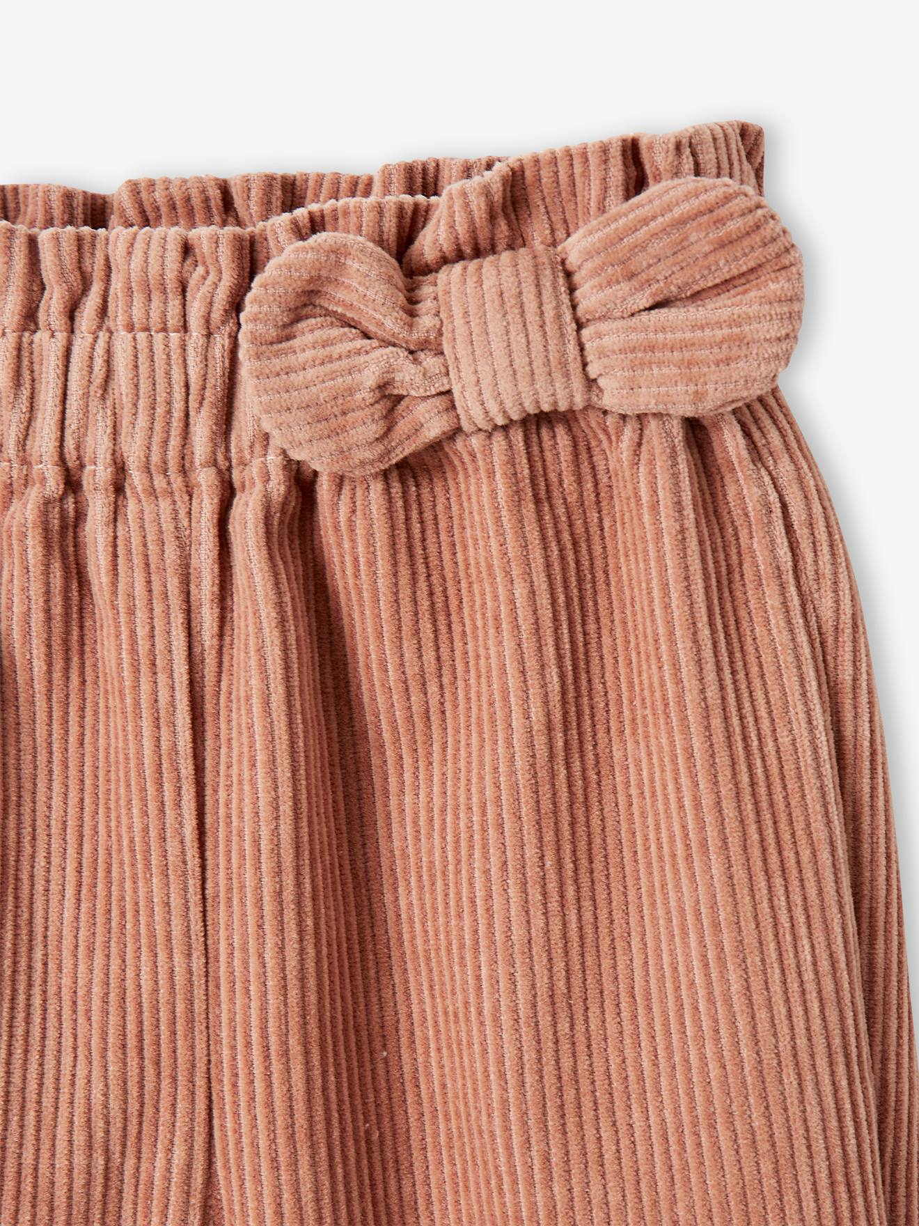 Pantalon large en velours côtelé bébé cappuccino