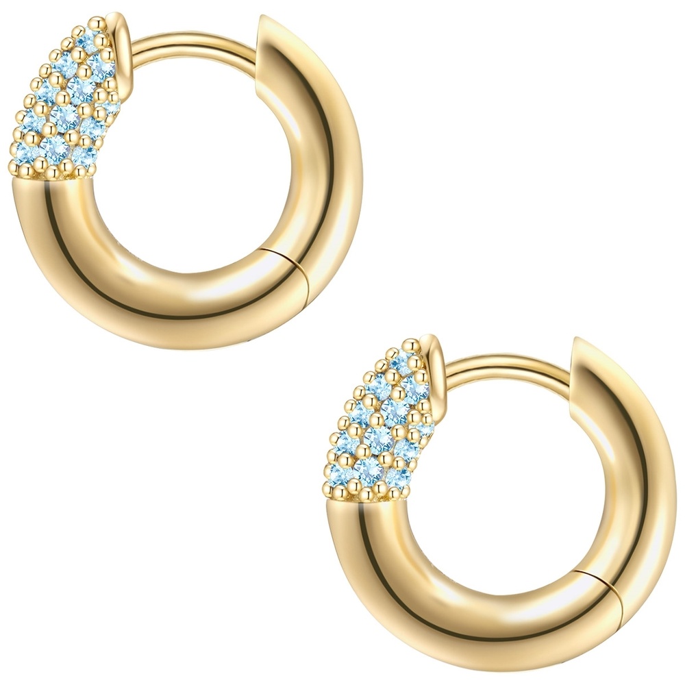 Glanzstücke München Créoles en argent Argent sterling Spinelle en Or jaune Boucles d'oreilles