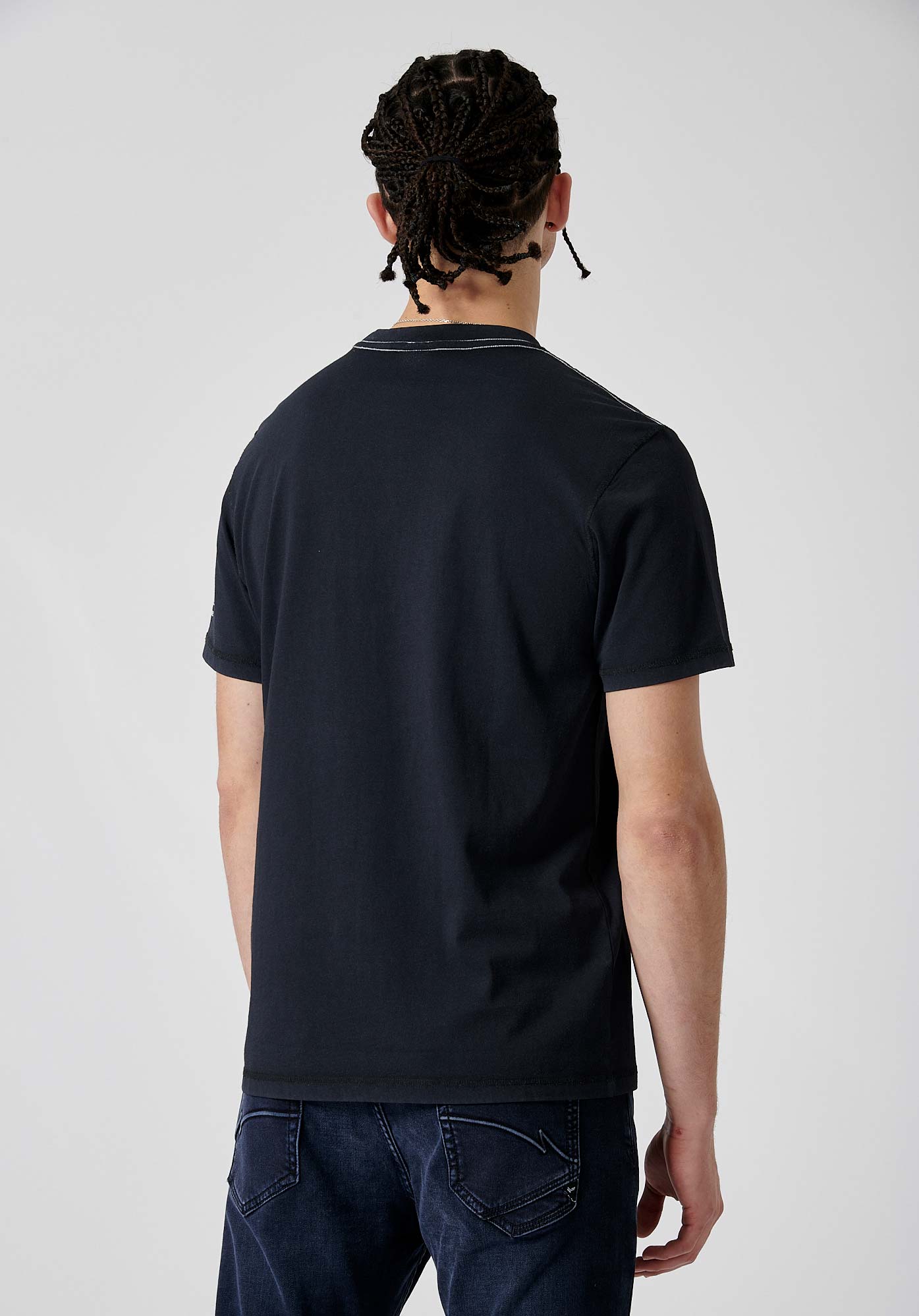 BERTO  T-shirt noir homme 100% coton bio