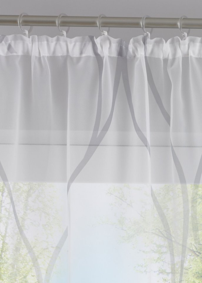 Gardine mit Wellen Druck (1er Pack)