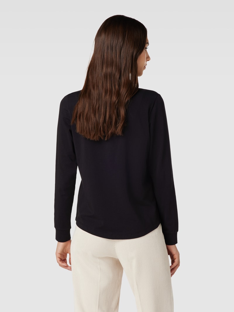 Hemdbluse mit Umlegekragen in schwarz