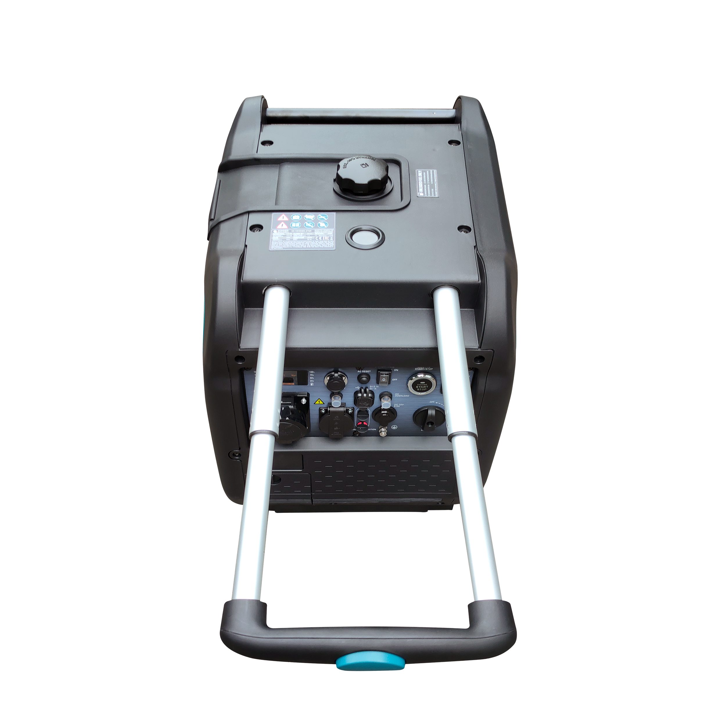 Könner & Söhnen Stromerzeuger KS 5500iEG S, 5,50 in kW, (Schallgedämmtes Gehäuse (66 dB Lpa 7 m), ECO-Modus, 1-tlg., Schuko-Steckdose 230 V, CEE-Steckdose 230V 32A), Kurzschluss- und Überlastschutz, Abgasnorm EURO V
