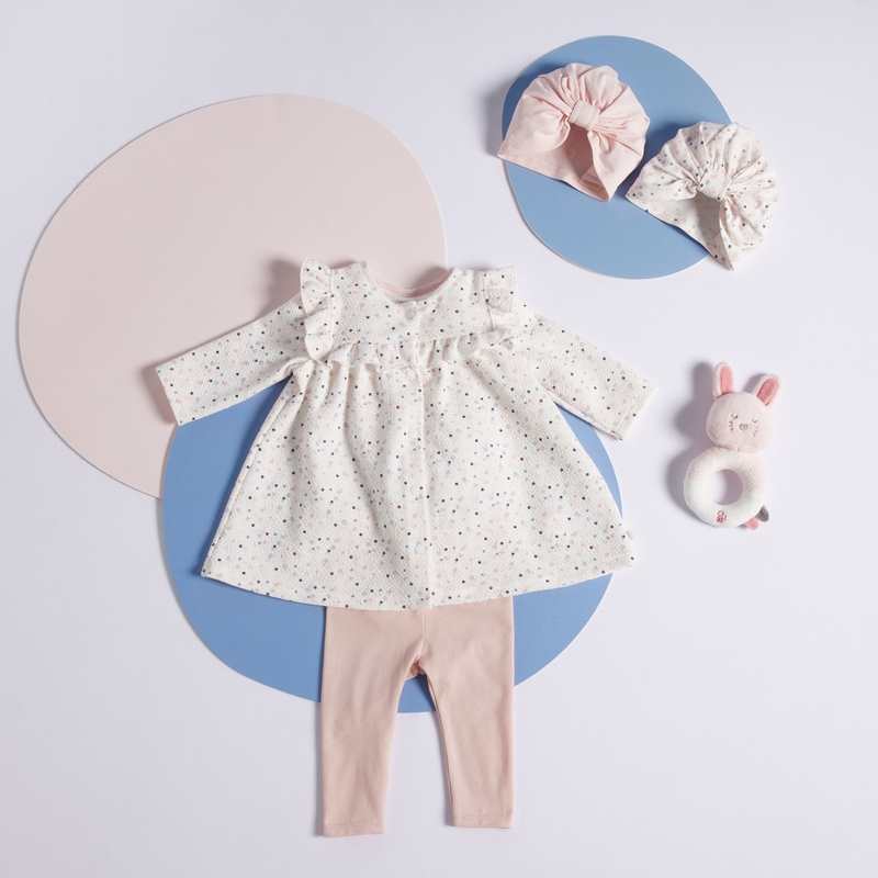 Peluche hochet lapin rose naissance