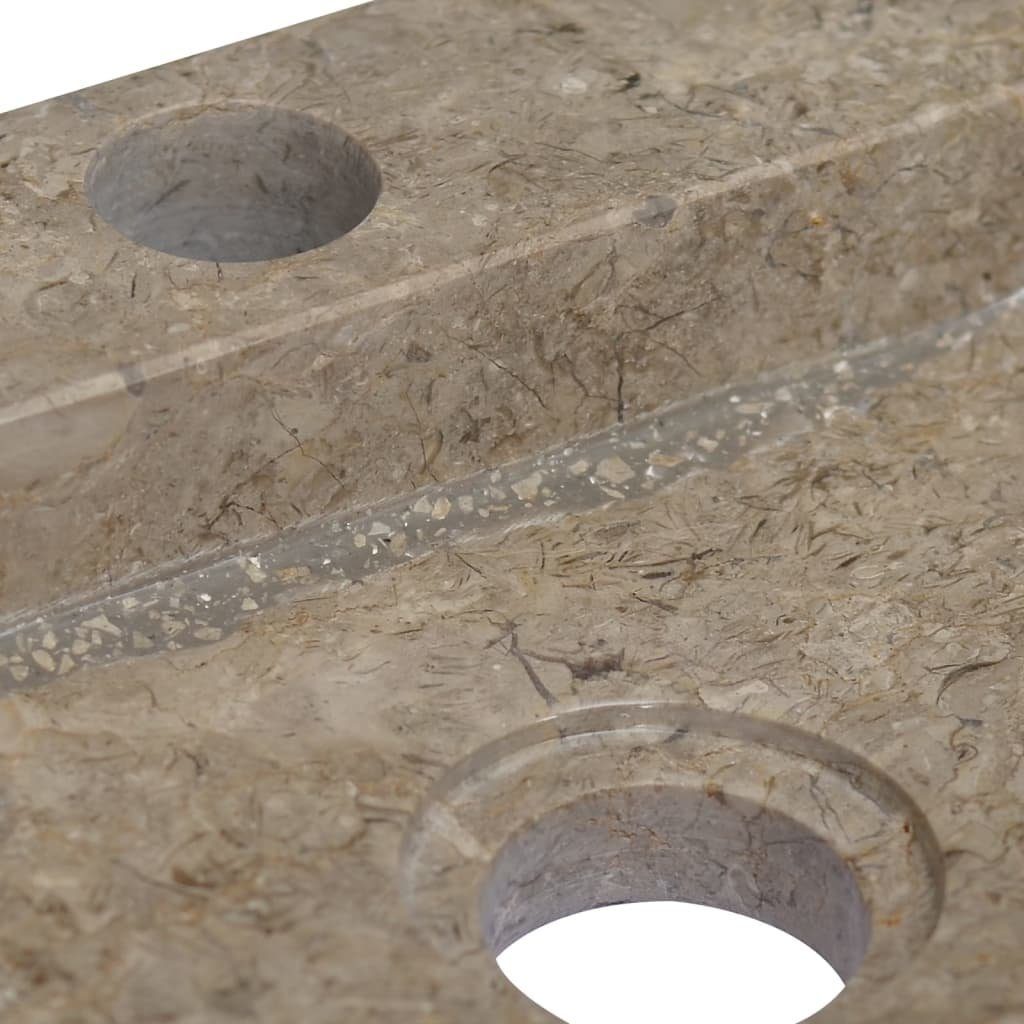 vidaXL Waschbecken Wandwaschbecken Grau 38x24x6,5 cm Marmor