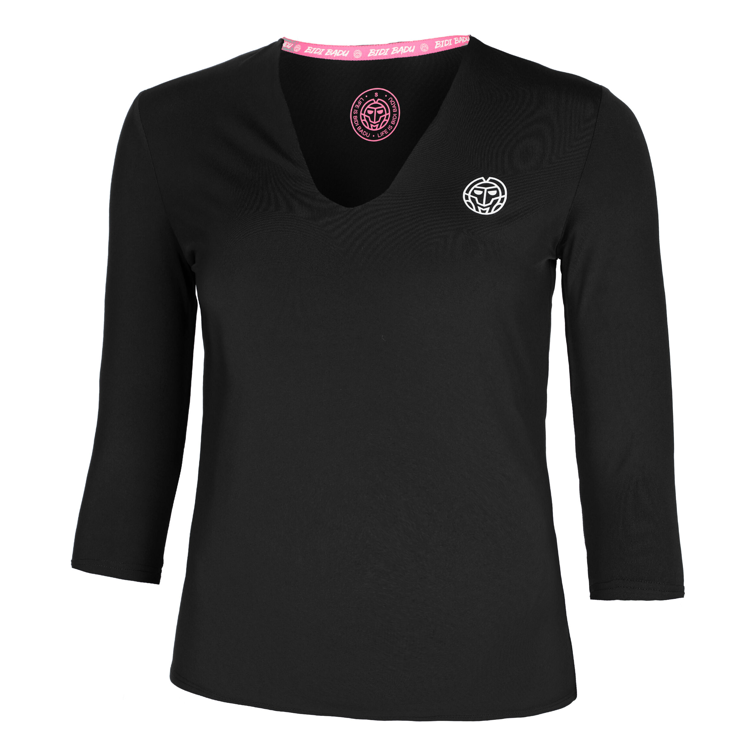 Crew V-Neck Longsleeve Damen - Schwarz