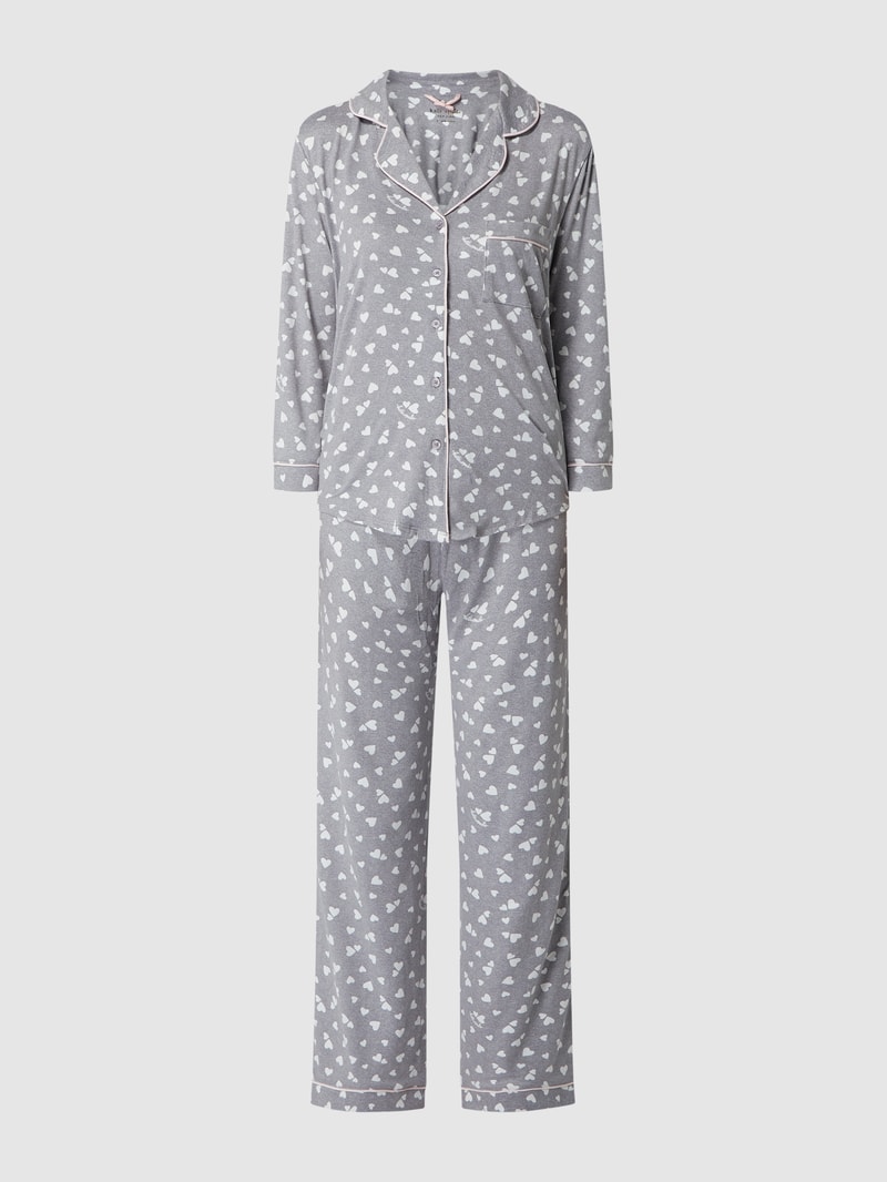 Pyjama mit Stretch-Anteil in hellgrau