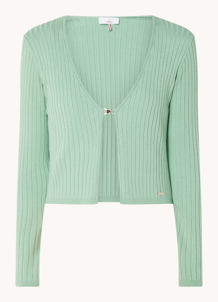 Cardigan scurt Cinque Ciada din tricot fin cu textură striată