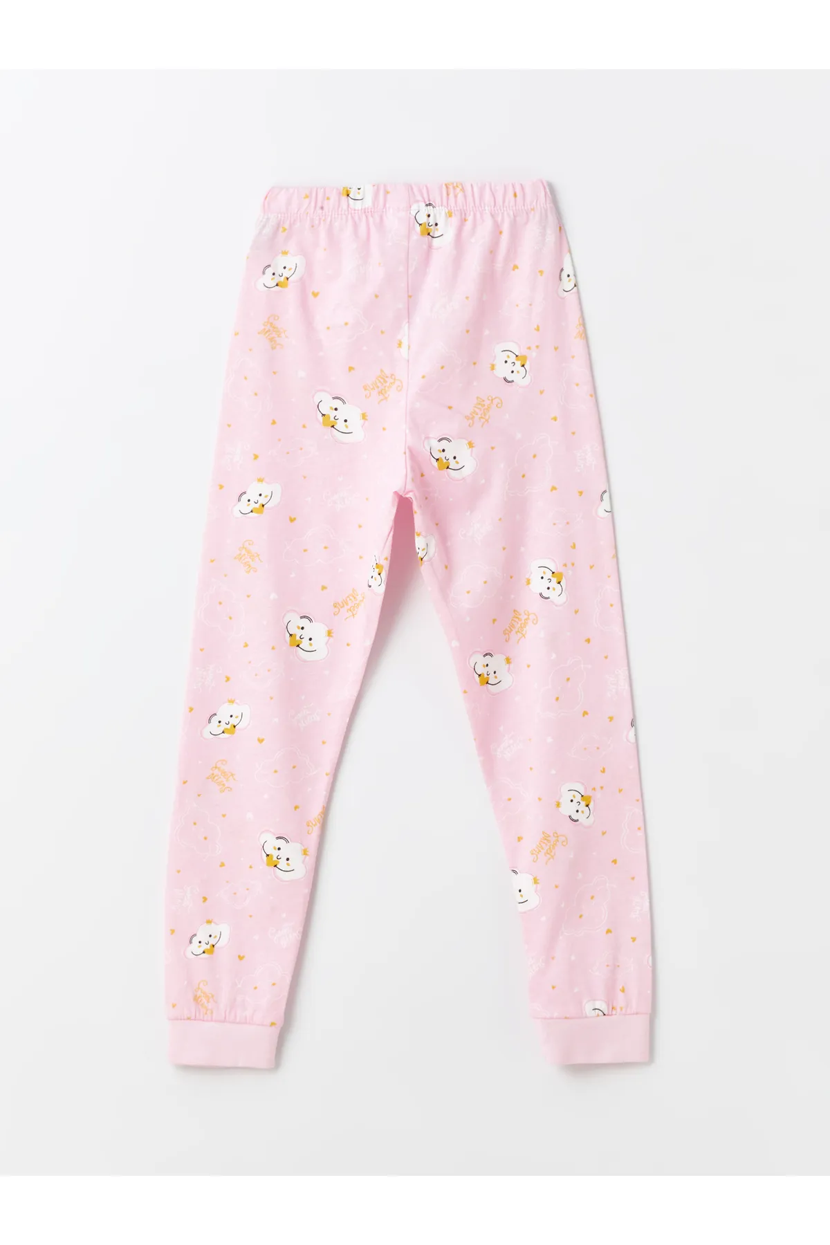 LC Waikiki  Bedrucktes Langarm-Pyjama-Set für Mädchen mit Rundhalsausschnitt