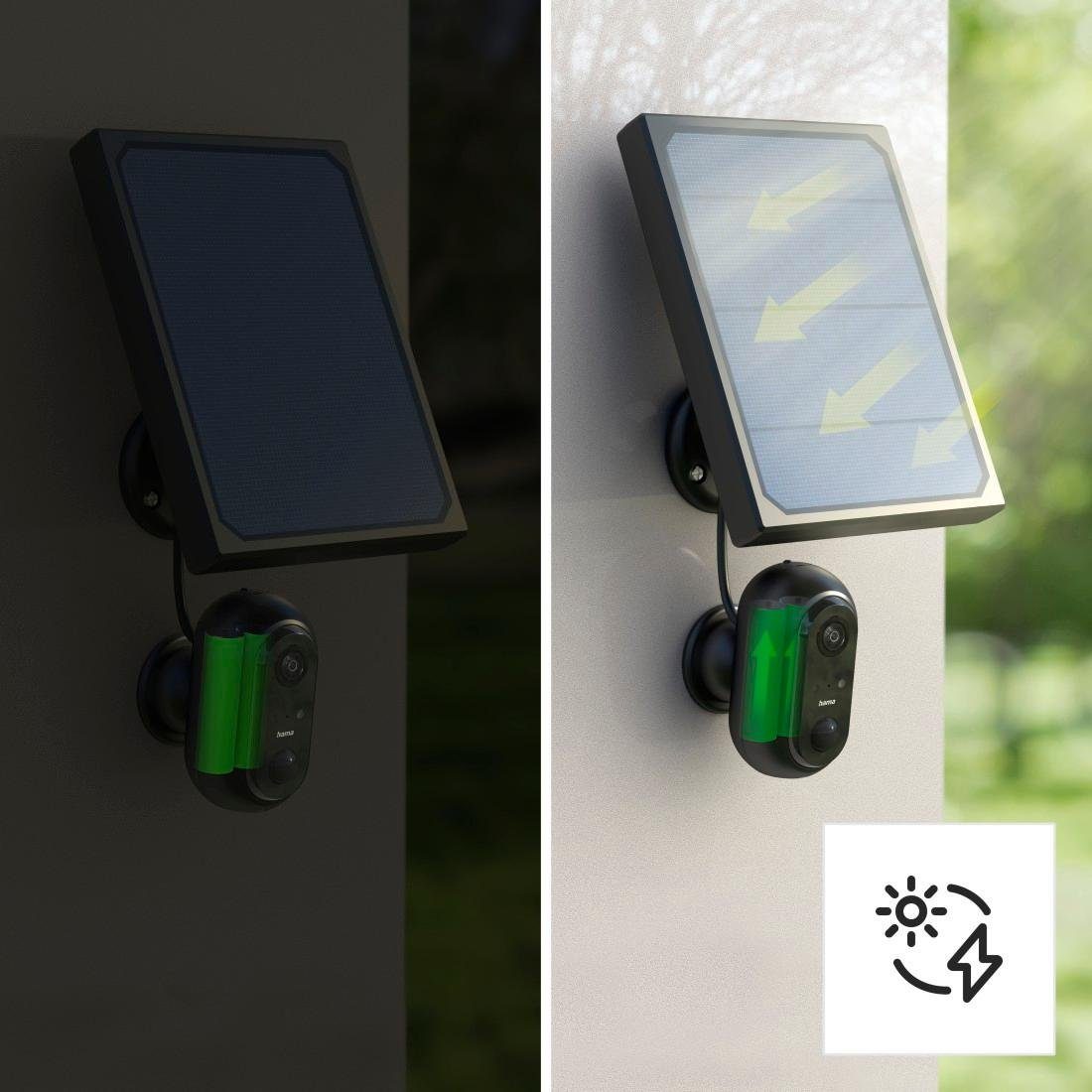 Hama WLAN Kamera Outdoor (App, Solar, Nachtsicht, Bewegungsmelder, Live) Smart Home Kamera (Außenbereich, Innenbereich)
