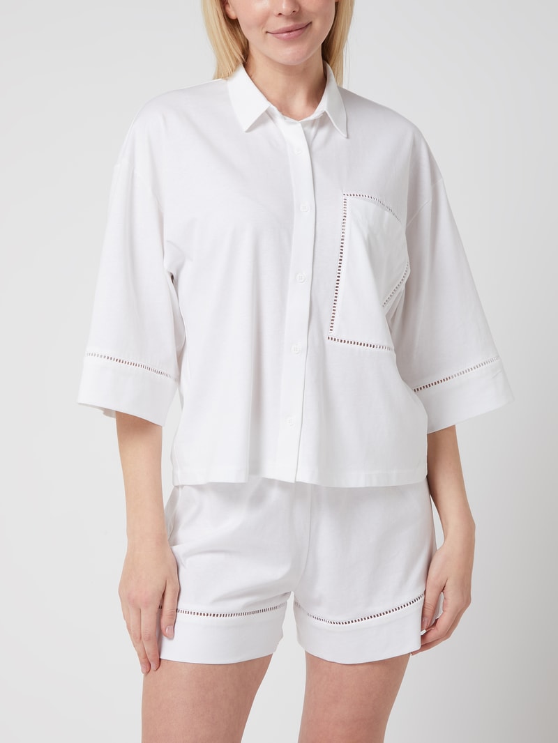 Pyjama aus Baumwolle in weiß