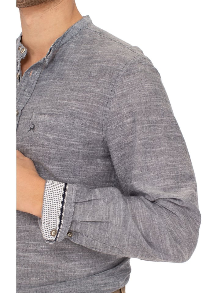 MADDOX Stehkragenhemd H-106 in blau günstig kaufen