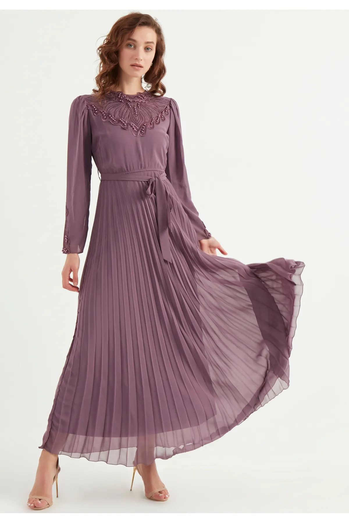 Herita  Chiffon-Maxikleid