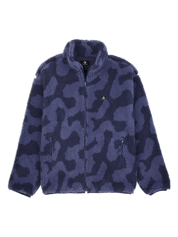 Converse Teddyfleecejacke in Dunkelblau/ Lila günstig kaufen