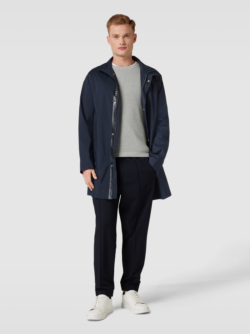 Mantel mit Stehkragen Modell 'Jared' in marineblau
