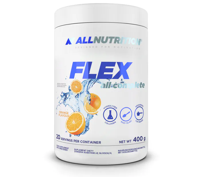 Allnutrition Flex All Complete, dodatak kolagena za jačanje zglobova, okus narandže, prah