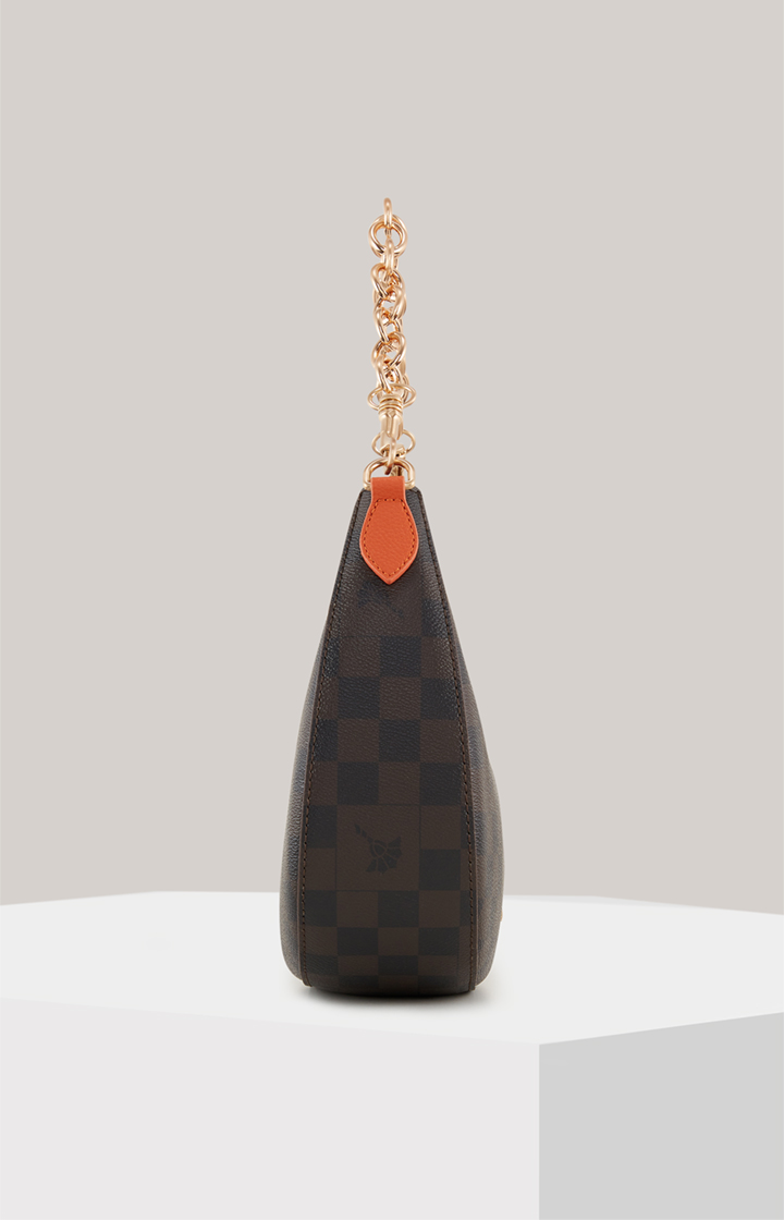 Schultertasche Piazza Edition Annina in Braun/Schwarz/Orange
