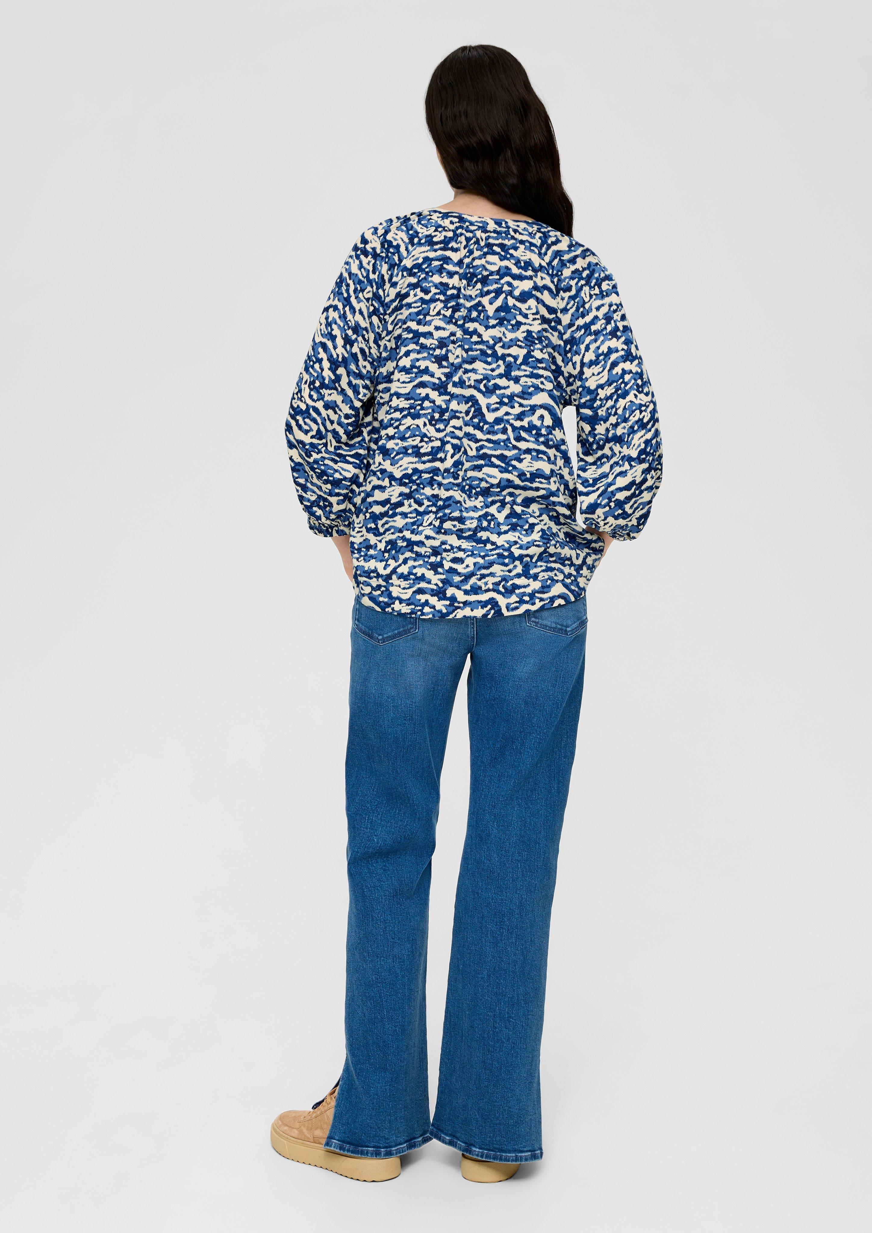 Gemusterte Bluse aus Viskose  2135719-57A1