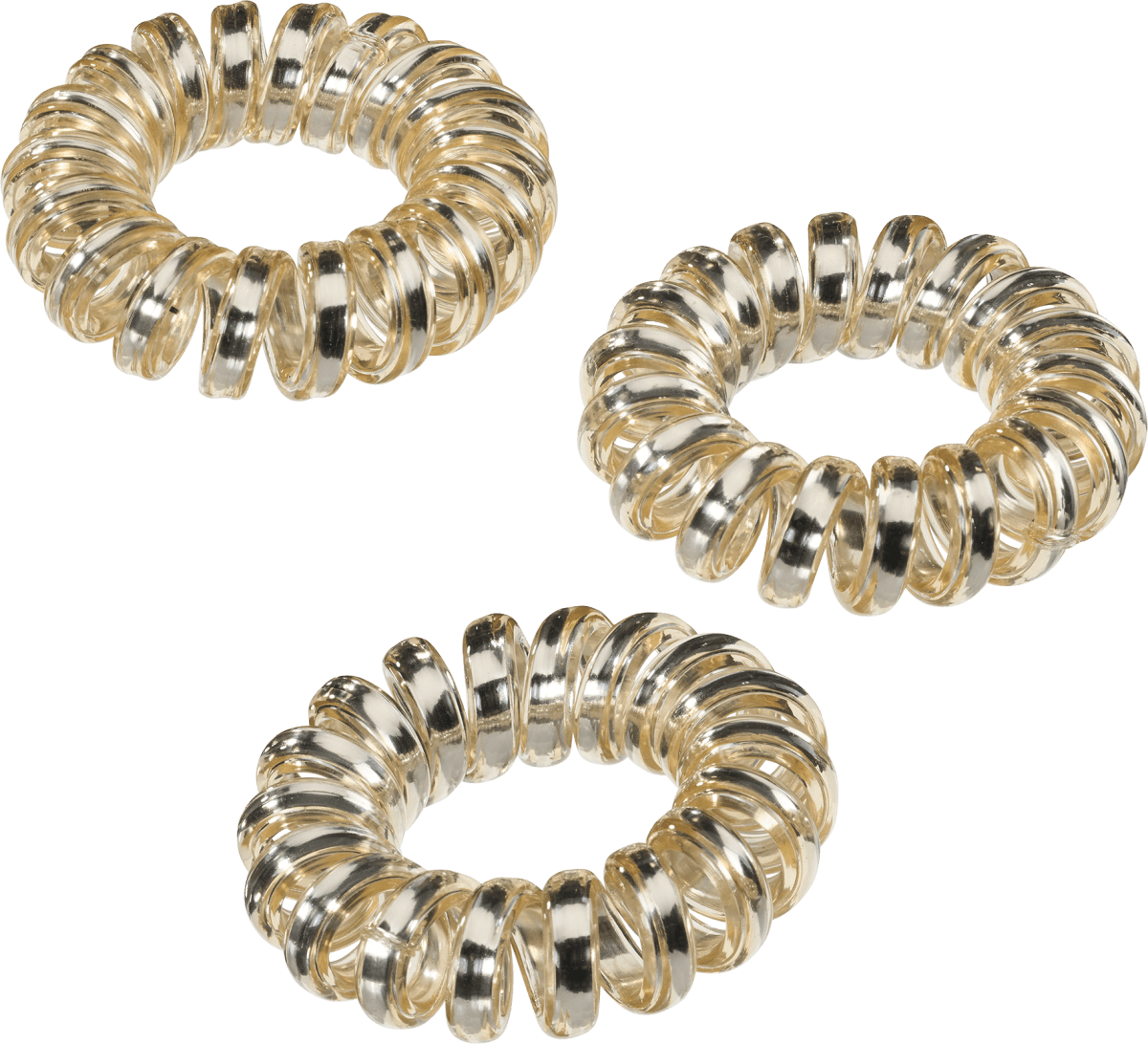 Spiralzopfhalter Gold-Optik, 3 St
