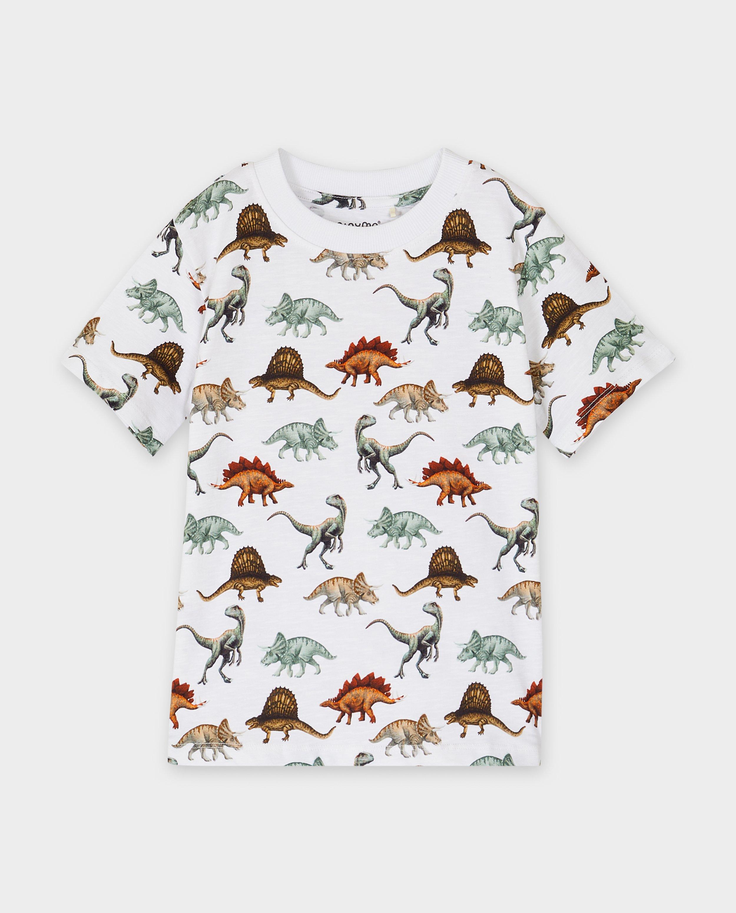 Tricou Minymo cu imprimeu dino alb