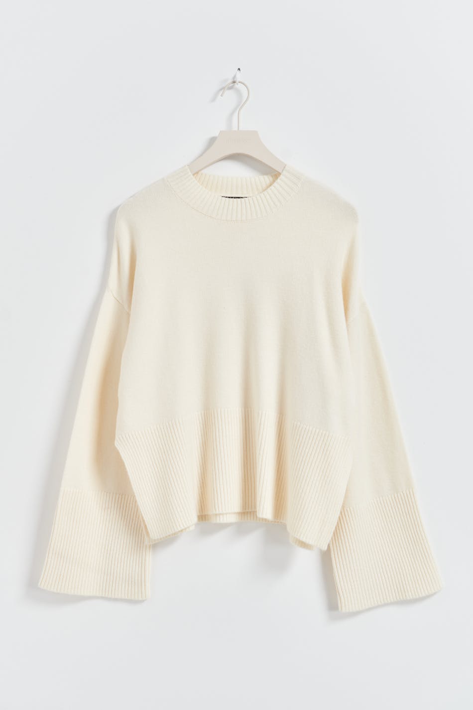 Knitted crew neck sweater