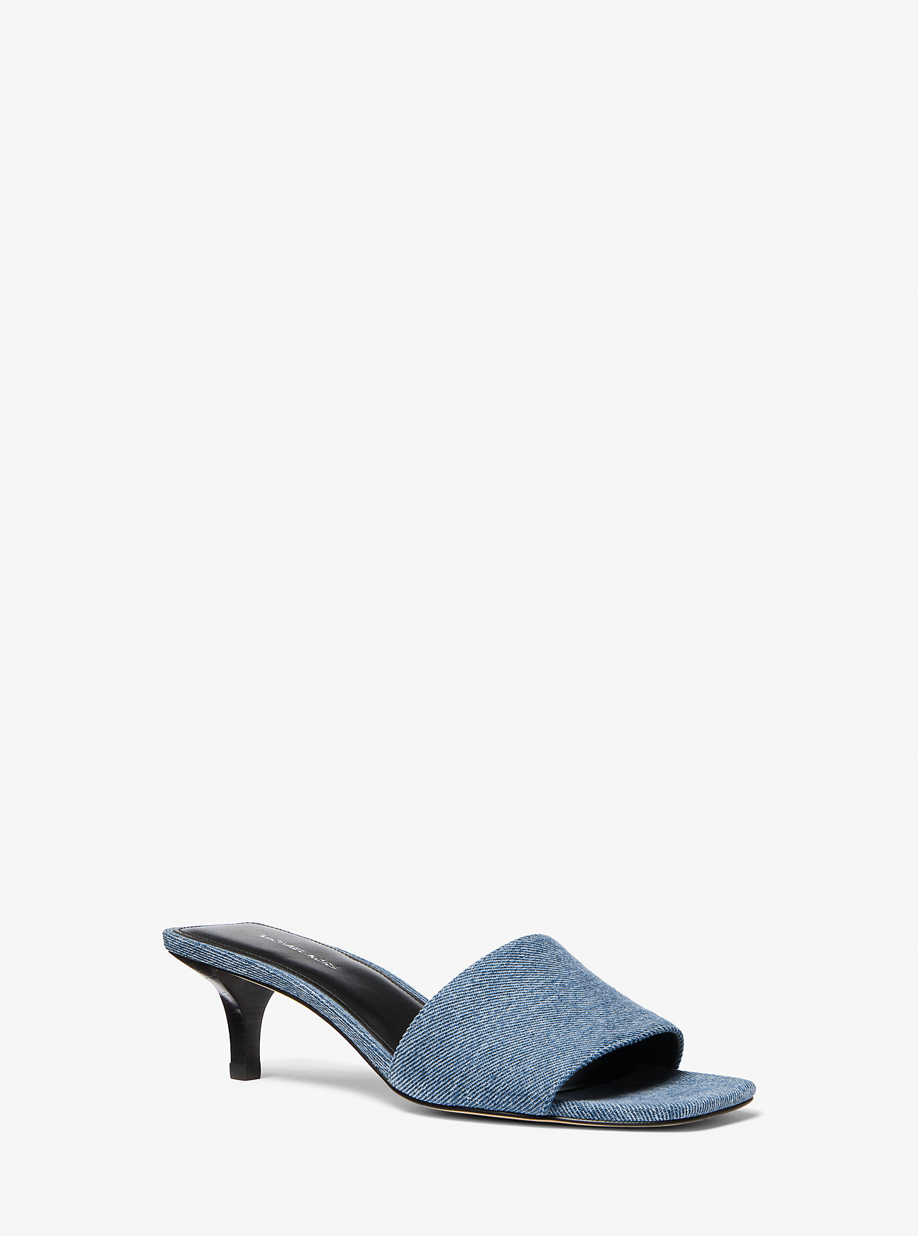 Merriam Denim Kitten Heel Sandal - UNION WASH
