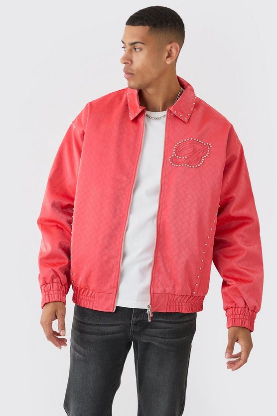 Oversize PU-Bomberjacke