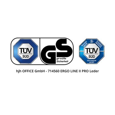 hjh OFFICE Drehstuhl Profi Bürostuhl ERGO LINE II PRO Leder (1 St), Schreibtischstuhl ergonomisch