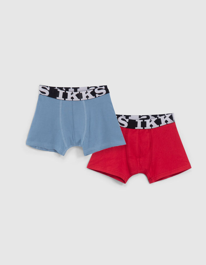 Boxers rouge et bleu garçon