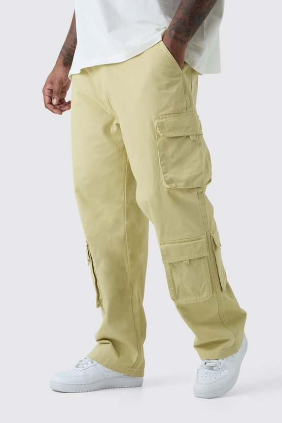 Plus Twill Cargo-Hose mit geradem Bein