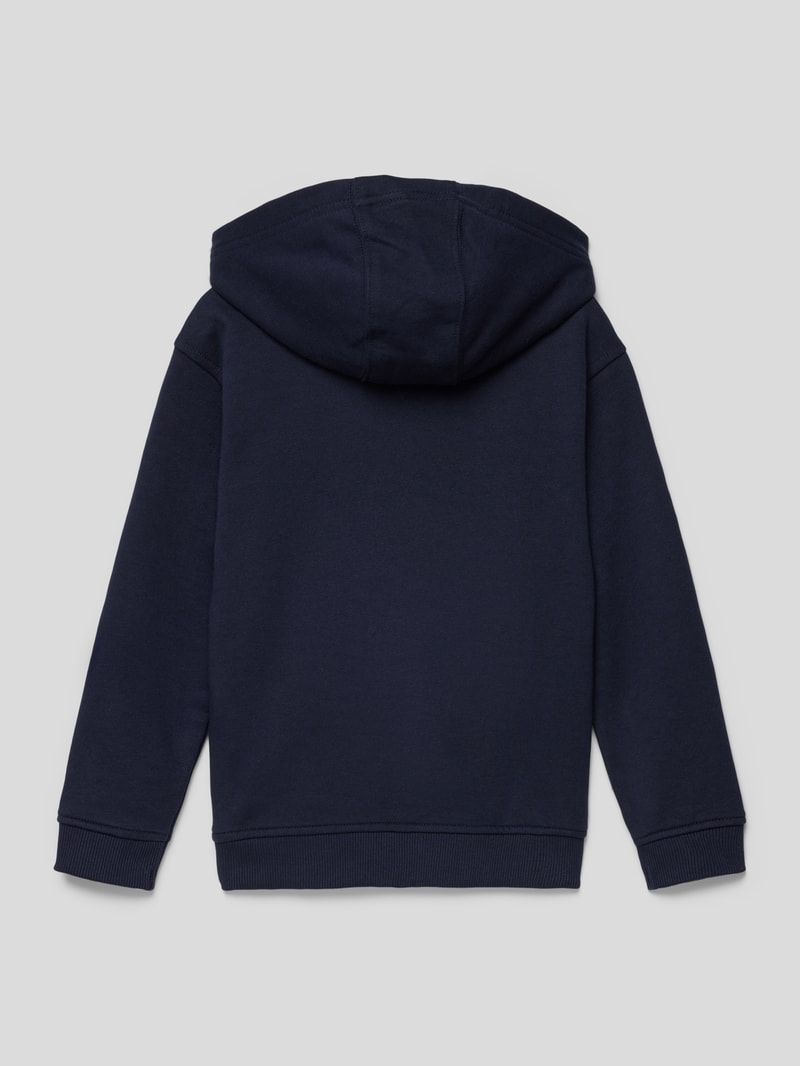 Hoodie mit Label-Design Modell 'COLLEGE' in marineblau