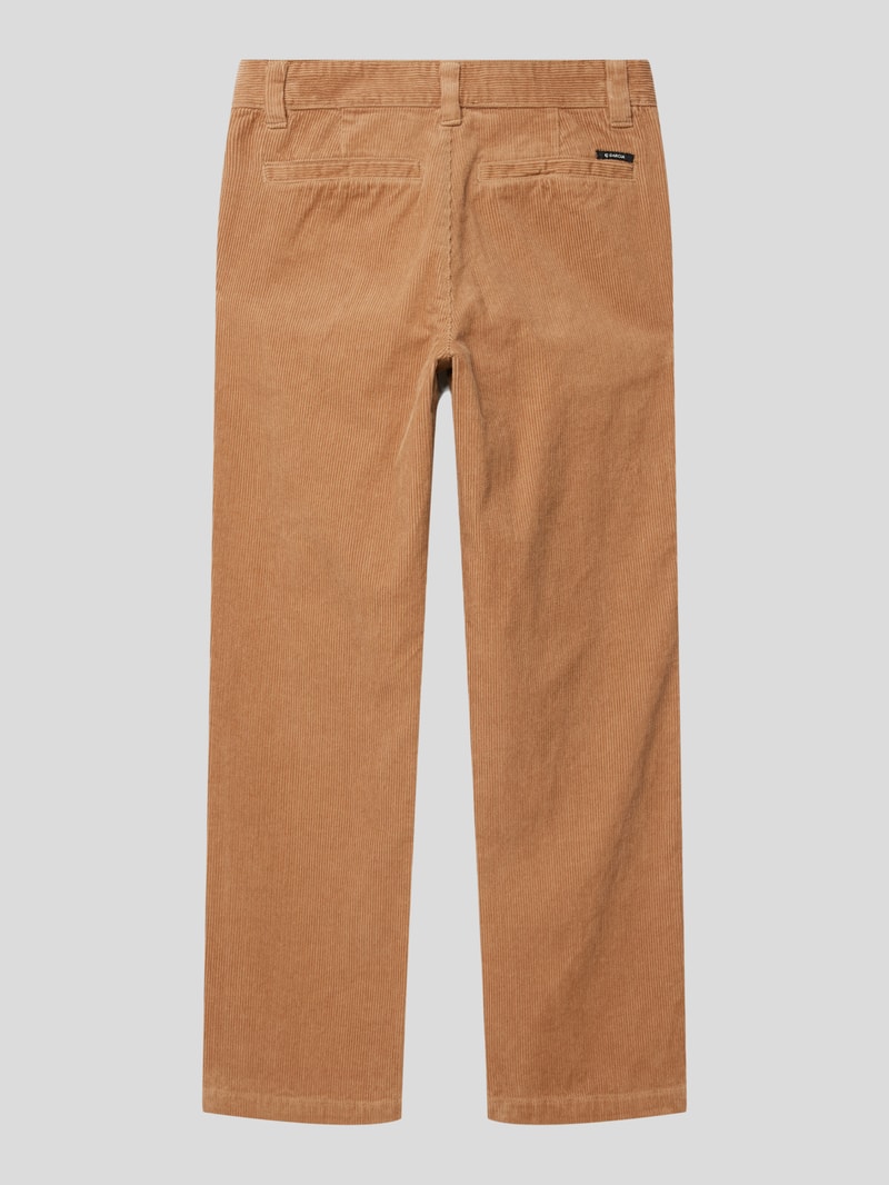 Cordhose mit Label-Detail in beige