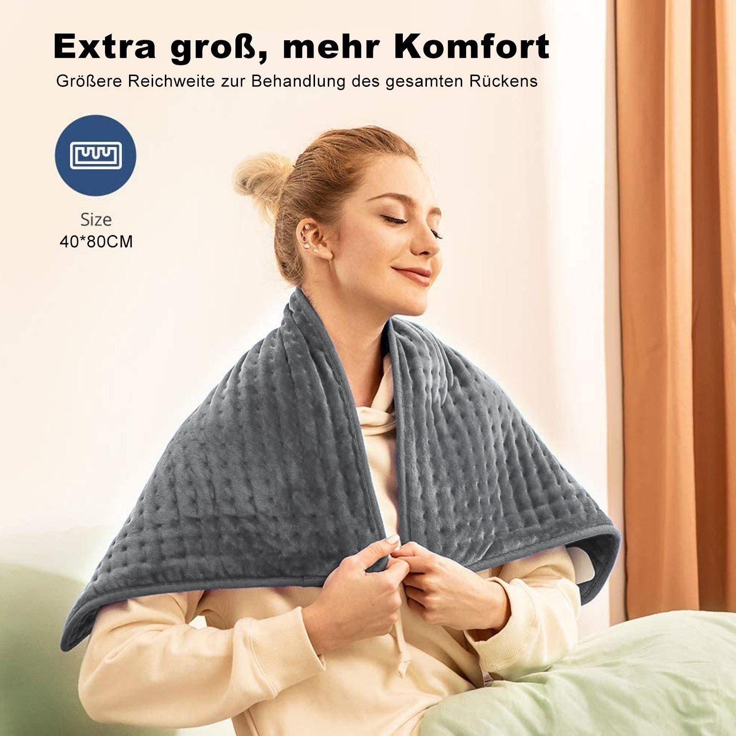 IBETTER Heizkissen Heizdecke, Wärmedecke, 6 Heizstufen, maschinenwaschbar, mit Abschaltautomatik Elektrische