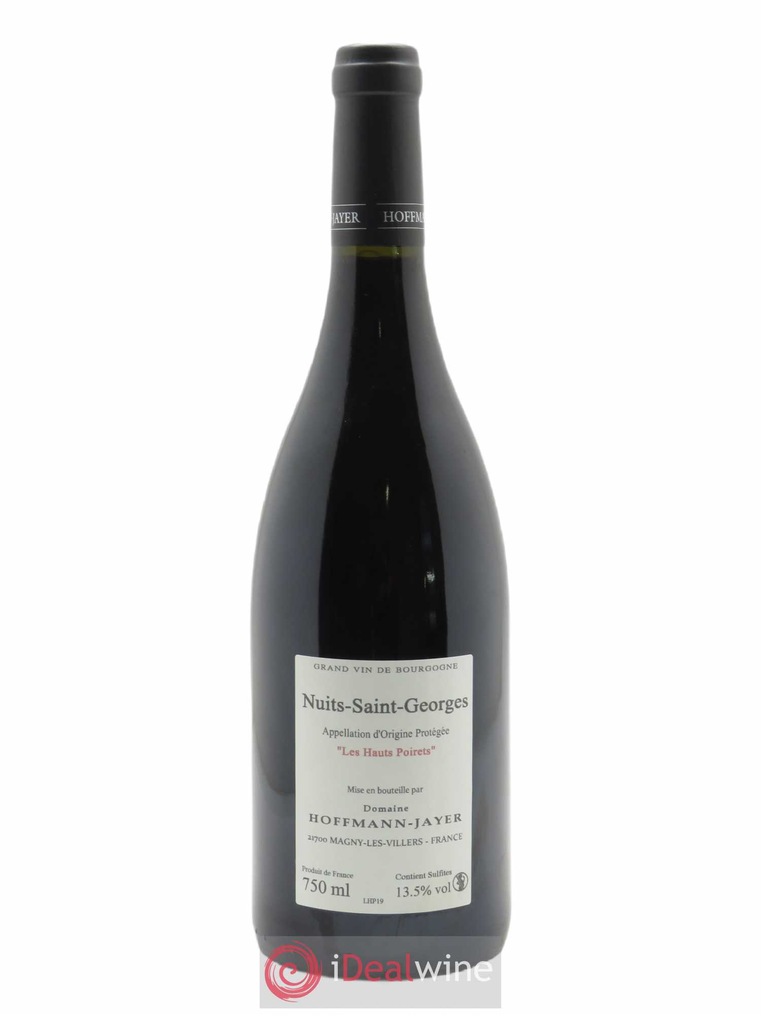 Nuits Saint-Georges Les Hauts Poirets Hoffmann-Jayer (anciennement Jayer-Gilles)  2019 - Lot de 1 Bouteille