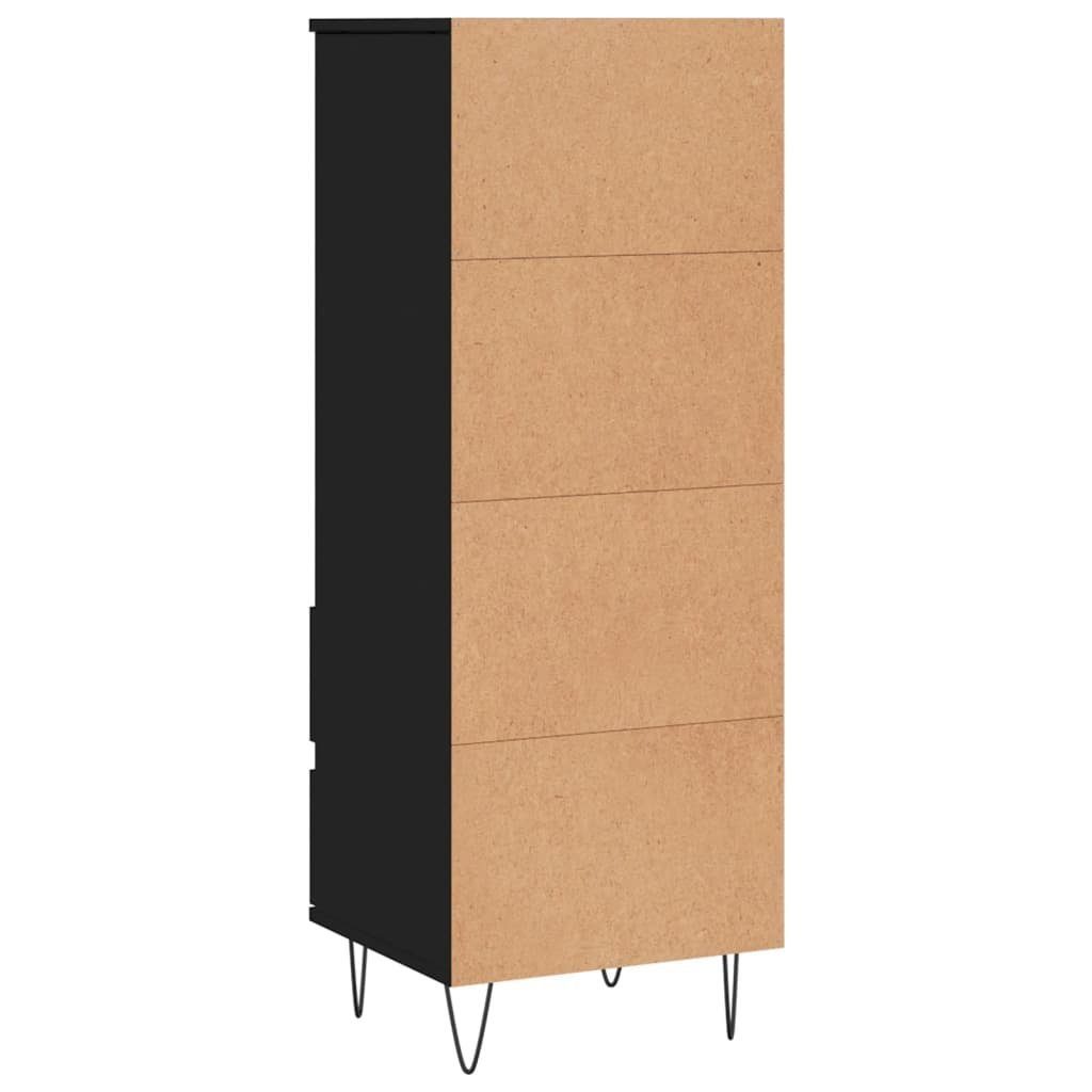 vidaXL Sideboard Highboard Schwarz 40x36x110 cm Holzwerkstoff (1 St)