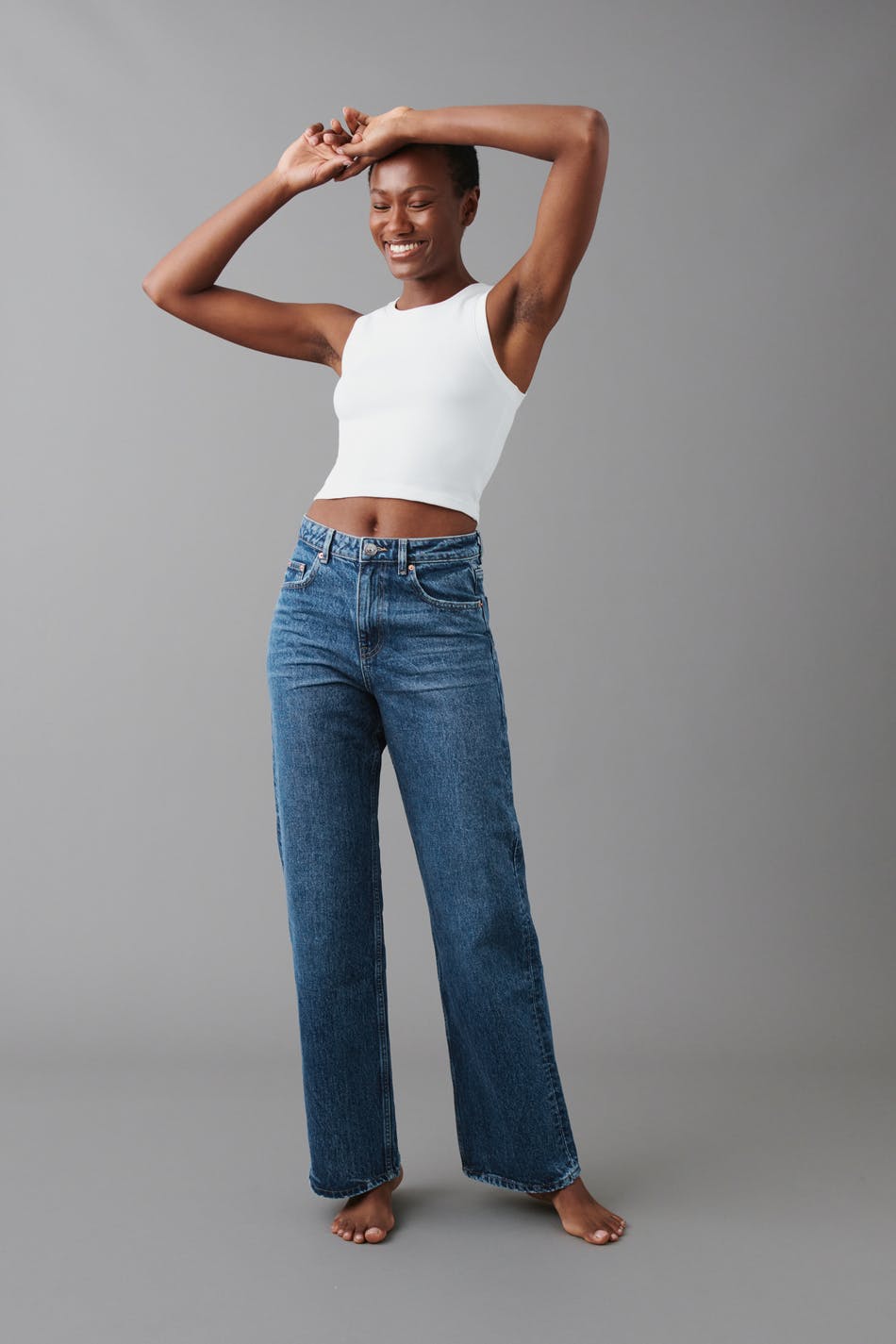Straight high waist jeans