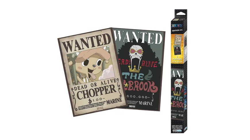 ONE PIECE 2x Chibi Poster Wanted