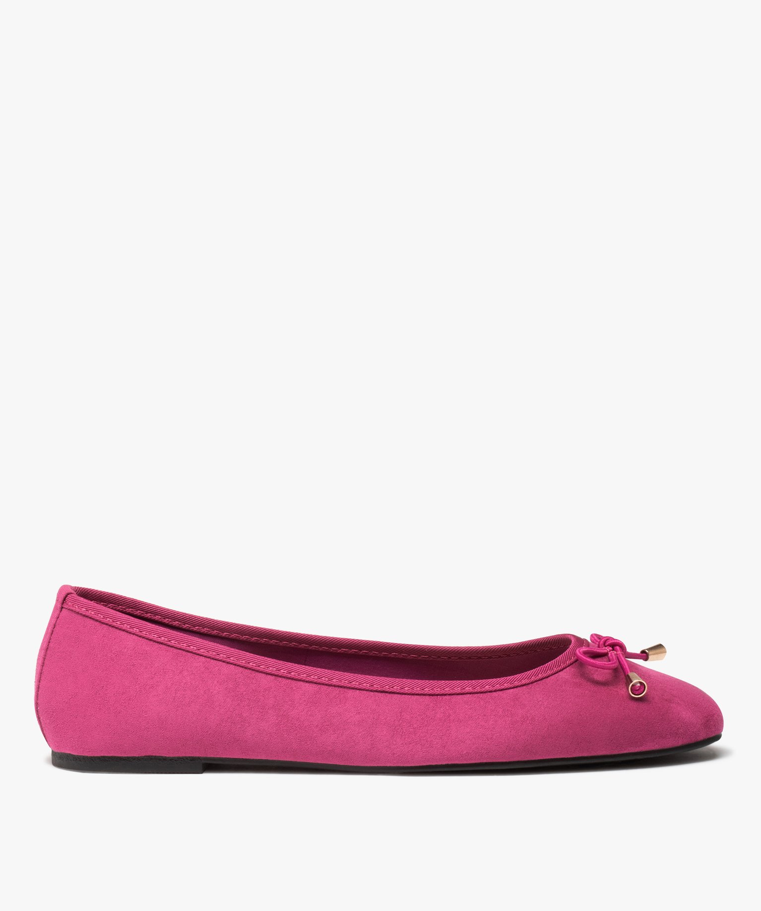 Ballerines femme classiques en suédine unie fuchsia | GEMO