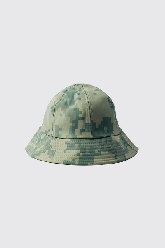 Verpixelter Camouflage Anglerhut