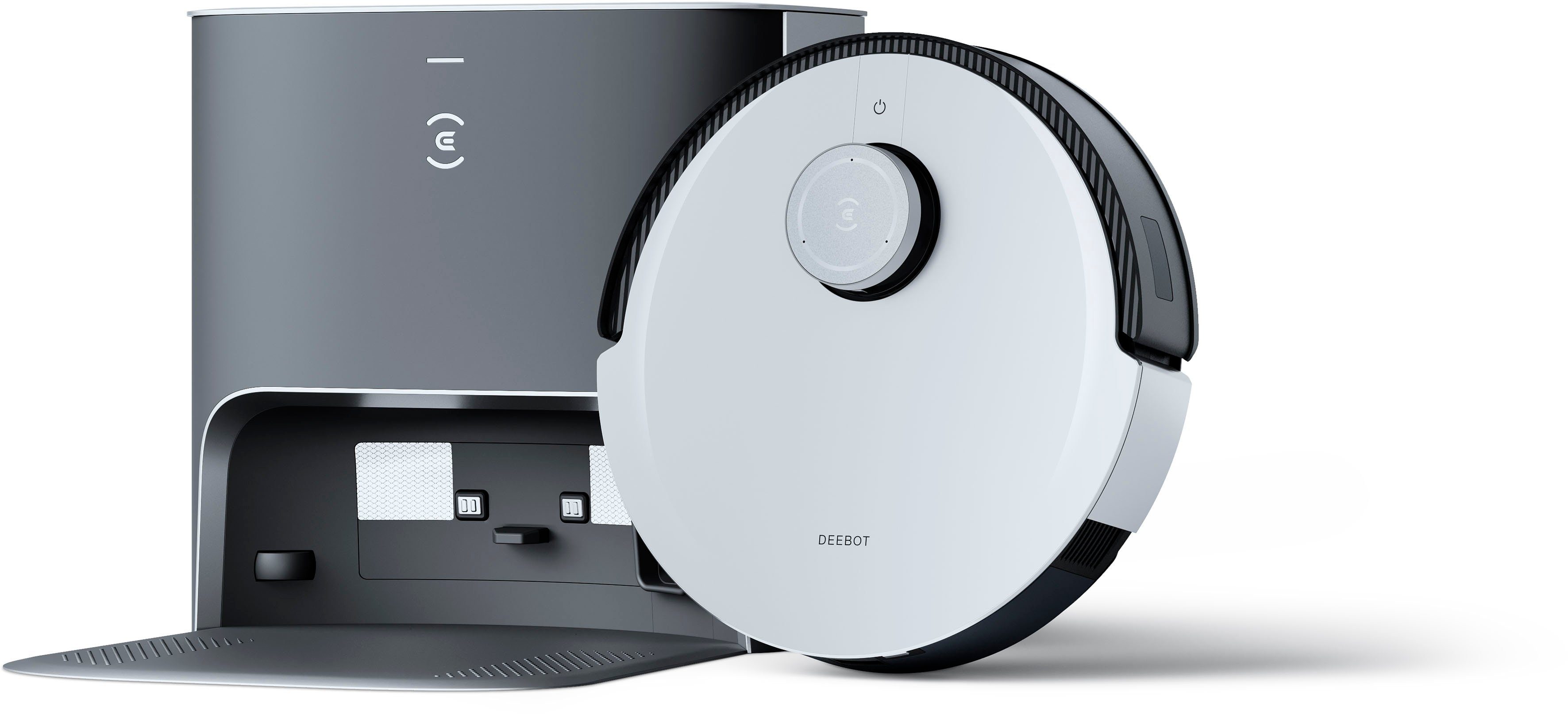 ECOVACS Nass-Trocken-Saugroboter DEEBOT X1 PLUS, 1000 W, 5000PA, DToF-Laser, AIVI 3.0, Absaugstation, YIKO, Schwarz/Silber
