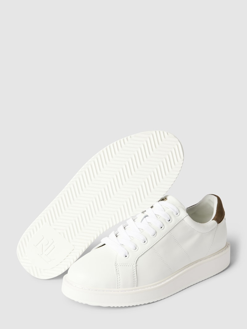 Sneaker aus Leder mit Logo-Stitching Modell 'ANGELINE' in weiß