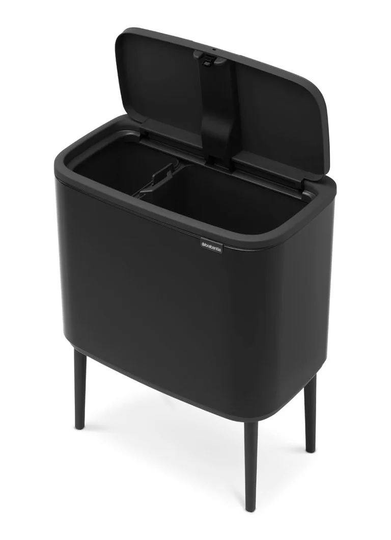 Lixeira dupla Brabantia Bo Touch Bin para reciclagem, com tampa e pés, 11 + 23 litros