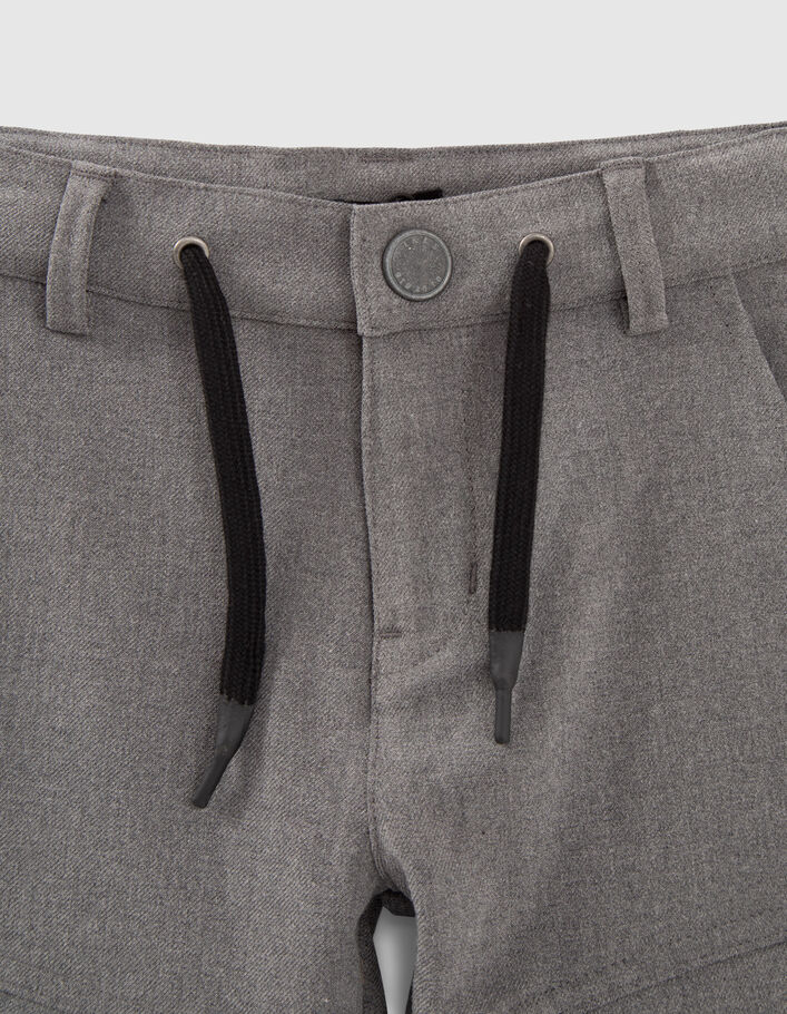 Pantalon LOOSE gris poches battle garçon