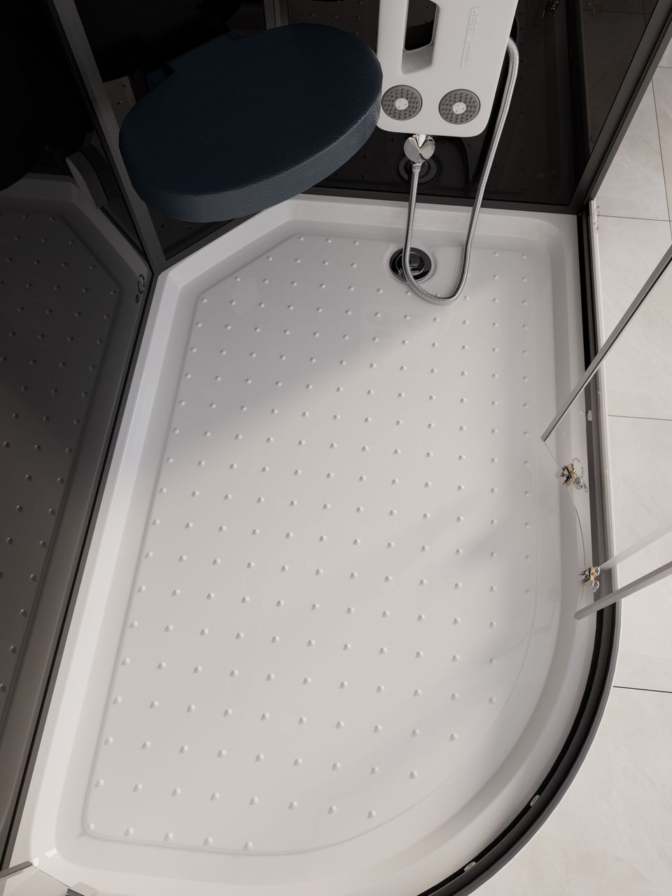 Home Deluxe Dampfdusche BLACK PEARL - 120 x 80 cm Links