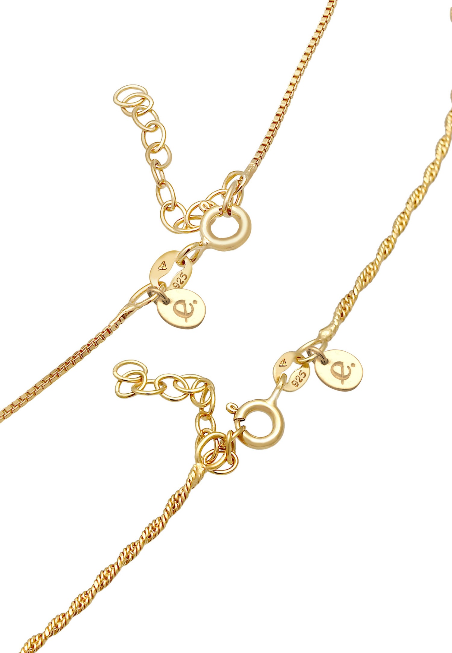 Set di choker solitario da donna Elli PREMIUM con pietra preziosa labradorite in argento sterling 925 placcato oro