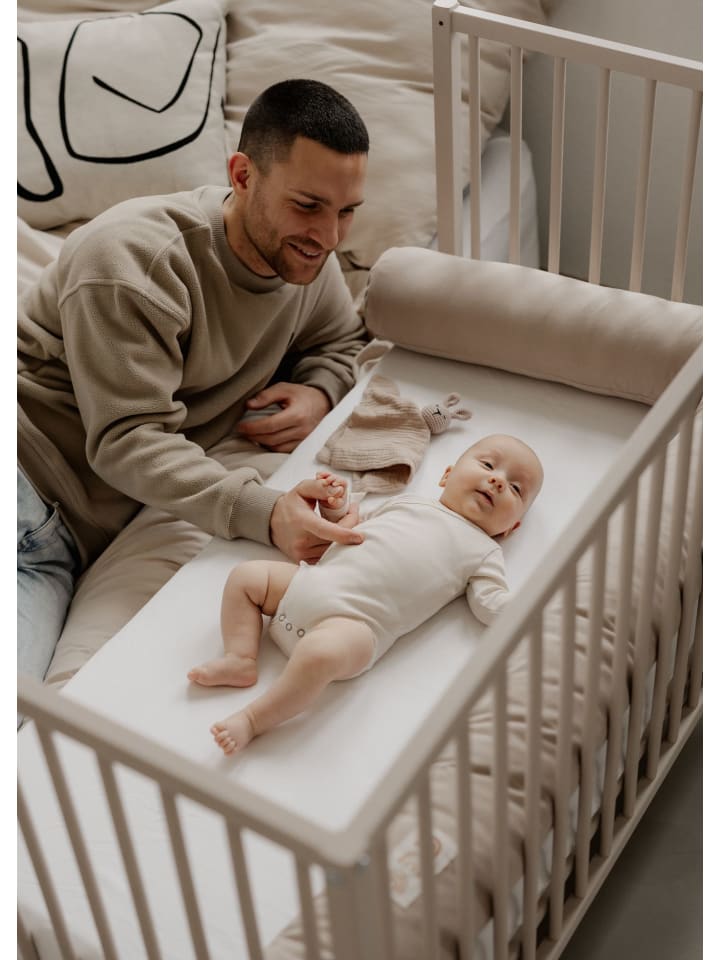 Sämann Beistellbett mit Matratze SleepPlus & Umbauseite - sahara dust - Dreamy 4 in 1 günstig kaufen 60x120 cm