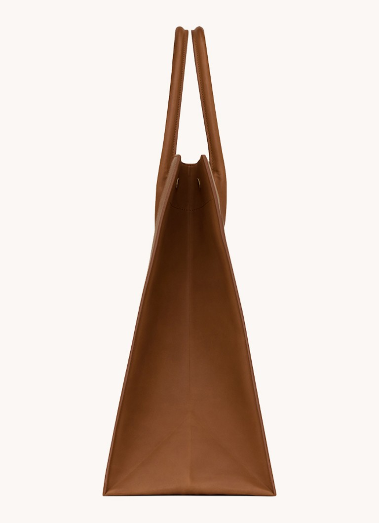 Saint Laurent Rive Gauche shopper in raffia with calf leather details