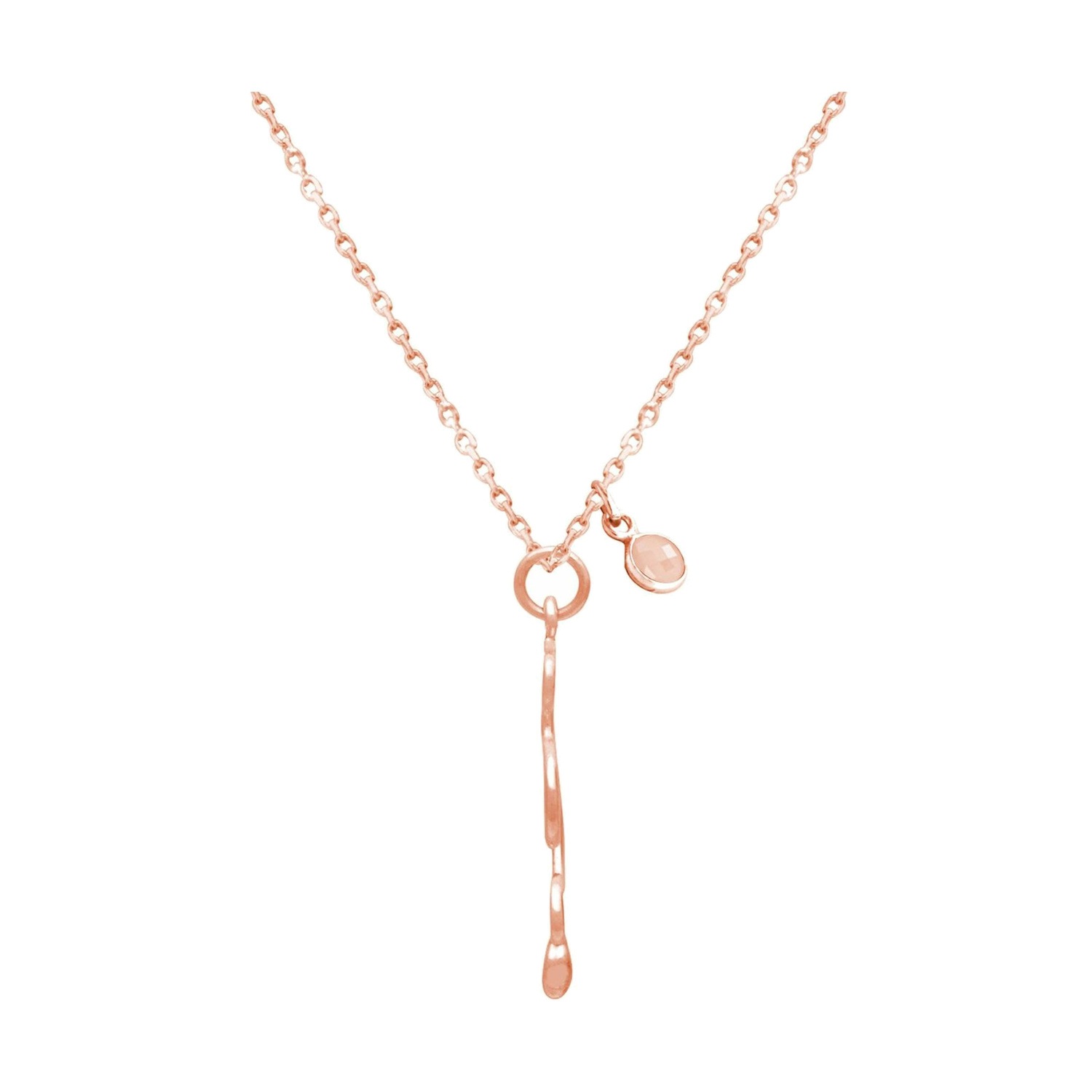 Kette mit Anhänger 'SCHLANGE ROSENQUARZ'