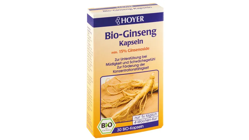 HOYER Ginseng Kapseln Bio 13.4 g