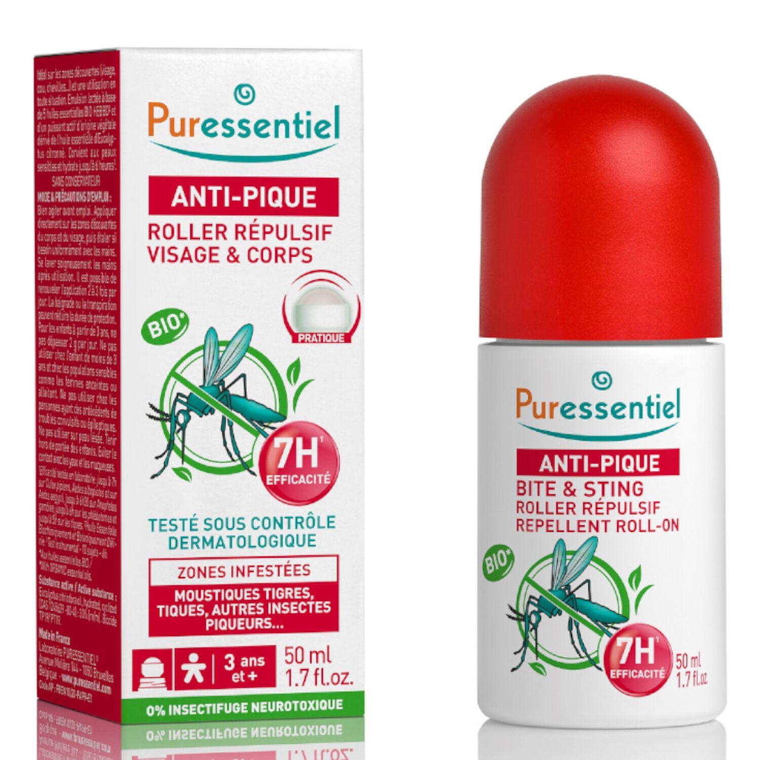 Puressentiel Anti-Pique Bio Roller Répulsif 50 ml